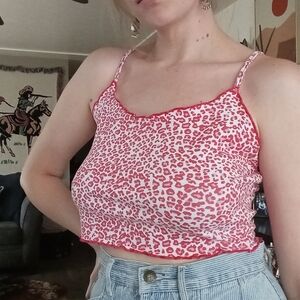 Leopard cami crop top